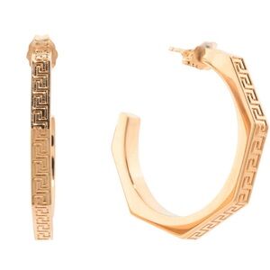 Versace Greca Gold Hoop Earrings Authentic